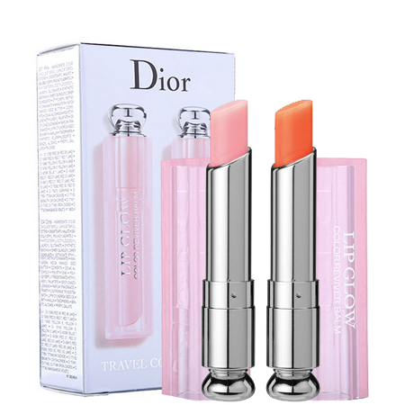 DIOR ADDICT LIP GLOW DUO PINK AND CORAL Set （#001+#004）ขนาด 3.5g.X 2 แท่ง