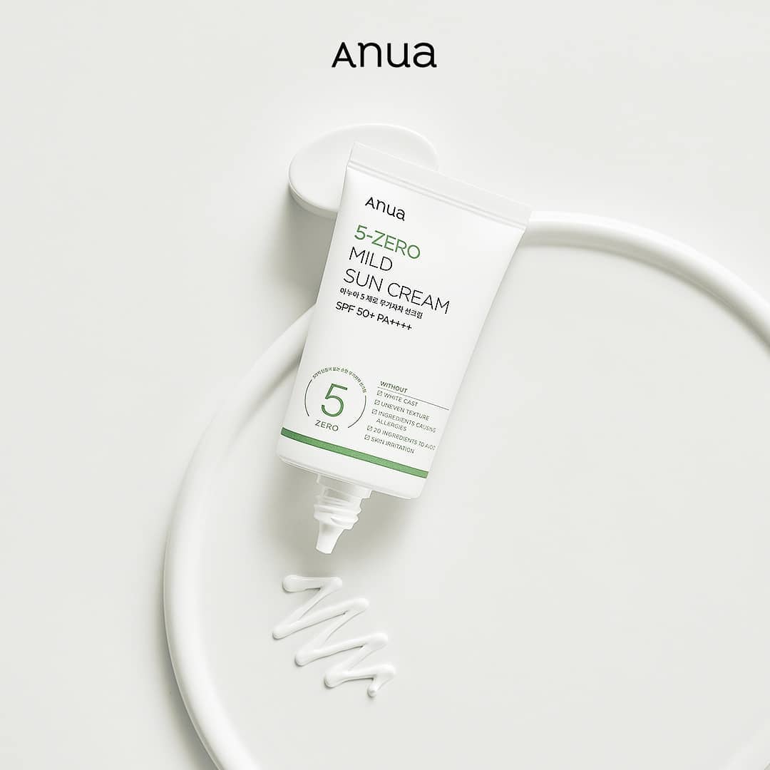 Anua 5-Zero Mild Sun Creme,Anua,5-Zero Mild Sun Creme,Anua Sun Creme,Sun Creme,ครีมกันแดดAnua,รีวิวครีมกันแดดAnua,ราคาครีมกันแดดAnua,วิธีใช้ครีมกันแดดAnua