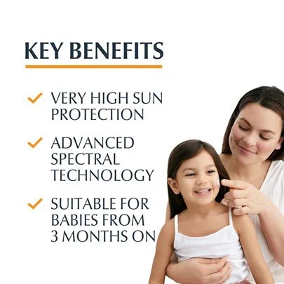 Eucerin Sun Protection Kids Sun Spray SPF 50+ 200ml ปกป้องและบรรเทาผิวบอบบางของเด็ก และลดความเสี่ยงของความเสียหายที่ผิวหนังในระยะยาว