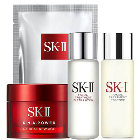 SK-II R.N.A.Power Radical New Age Airy Milky Lotion 15 ml + Facial Treatment Essence 30 ml (เคาน์เตอร์ไทย) + Facial Treatment Clear Lotion 30ml + Facial Treatment Mask จาก SK-II