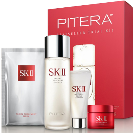 SK-II Pitera Essence Starter Kit (4 items) เซ็ตพิเศษประกอบไปด้วย เอสเซนส์ คลีนเซอร์ ครีม R.N.A. และมาสก์